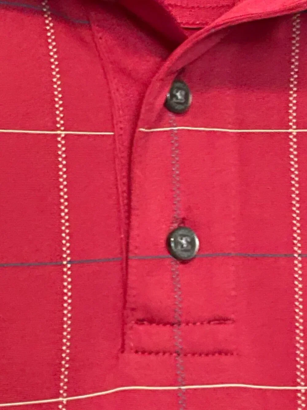 Haggar Golf COOL 18 Performance Deep Red 3 Button‎ Short Sleeve Polo XL